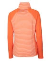 View image 4: Denver Broncos NFL Helmet Cutter & Buck Forge Tonal Stripe Stretch Half Zip Womens Top College Orange Mannequin Back