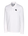 New England Patriots NFL Helmet Cutter & Buck Advantage Eco Tri-Blend Pique Mens Big and Tall Long Sleeve Polo White Mannequin Thumbnail Image