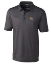San Francisco 49ers NFL Helmet Cutter & Buck Pike Mini Pennant Print Stretch Mens Polo Black Mannequin Thumbnail Image