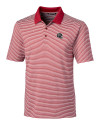 Atlanta Falcons NFL Helmet Cutter & Buck Forge Tonal Stripe Stretch Mens Polo Cardinal Red Mannequin Thumbnail Image