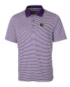Baltimore Ravens NFL Helmet Cutter & Buck Forge Tonal Stripe Stretch Mens Polo College Purple Mannequin Thumbnail Image