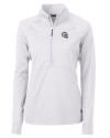 Los Angeles Chargers NFL Helmet Cutter & Buck Adapt Eco Knit Stretch Recycled Womens Half Zip Pullover White Mannequin Thumbnail Image