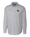 Chicago Bears NFL Helmet Cutter & Buck Stretch Oxford Stripe Mens Long Sleeve Dress Shirt Charcoal Mannequin Thumbnail Image