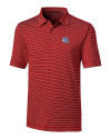 Buffalo Bills NFL Helmet Cutter & Buck Forge Pencil Stripe Stretch Mens Polo Cardinal Red Mannequin Thumbnail Image