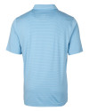 Carolina Panthers NFL Helmet Cutter & Buck Forge Pencil Stripe Stretch Mens Polo Atlas Light Blue Mannequin Back Thumbnail Image