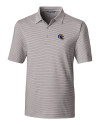 Los Angeles Rams NFL Helmet Cutter & Buck Forge Pencil Stripe Stretch Mens Polo Polished Medium Gray Mannequin Thumbnail Image
