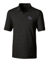 Minnesota Vikings NFL Helmet Cutter & Buck Forge Pencil Stripe Stretch Mens Polo Black Mannequin Thumbnail Image