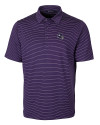 Minnesota Vikings NFL Helmet Cutter & Buck Forge Pencil Stripe Stretch Mens Polo College Purple Mannequin Thumbnail Image
