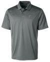 New England Patriots NFL Helmet Cutter & Buck Prospect Eco Textured Stretch Recycled Mens Short Sleeve Polo Elemental Grey Mannequin Thumbnail Image