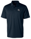 New England Patriots NFL Helmet Cutter & Buck Prospect Eco Textured Stretch Recycled Mens Short Sleeve Polo Navy Blue Mannequin Thumbnail Image