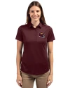 Washington Commanders NFL Helmet Cutter & Buck Prospect Eco Textured Stretch Recycled Womens Short Sleeve Polo Bordeaux Front Thumbnail Image