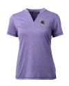 View image 7: Baltimore Ravens NFL Helmet Cutter & Buck Forge Recycled Four-Way Stretch Heathered Womens Blade Top College Purple Heather Mannequin