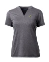New Orleans Saints NFL Helmet Cutter & Buck Forge Eco Heathered Stretch Womens Blade Top Charcoal Heather Mannequin Thumbnail Image