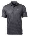 Arizona Cardinals NFL Helmet Cutter & Buck Pike Banner Print Stretch Mens Polo Black Mannequin Thumbnail Image