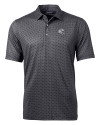 Indianapolis Colts NFL Helmet Cutter & Buck Pike Banner Print Stretch Mens Polo Black Mannequin Thumbnail Image