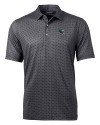 Philadelphia Eagles NFL Helmet Cutter & Buck Pike Banner Print Stretch Mens Polo Black Mannequin Thumbnail Image