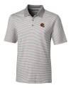 Cincinnati Bengals NFL Helmet Cutter & Buck Forge Tonal Stripe Stretch Mens Big and Tall Polo Polished Medium Gray Mannequin Thumbnail Image