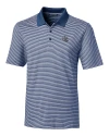 New England Patriots NFL Helmet Cutter & Buck Forge Tonal Stripe Stretch Mens Big and Tall Polo Indigo Mannequin Thumbnail Image