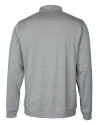 New England Patriots NFL Helmet Cutter & Buck Stealth Heathered Quarter Zip Mens Pullover Polished Medium Gray Mannequin Back Thumbnail Image