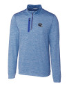 New York Giants NFL Helmet Cutter & Buck Stealth Heathered Quarter Zip Mens Pullover Tour Blue Mannequin Thumbnail Image