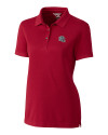 New England Patriots NFL Helmet Cutter & Buck Advantage Eco Tri-Blend Pique Womens Polo Cardinal Red Mannequin Thumbnail Image