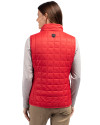 Buffalo Bills NFL Helmet Cutter & Buck Rainier PrimaLoft® Womens Eco Insulated Full Zip Puffer Vest Red Back Thumbnail Image
