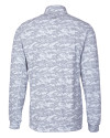 New England Patriots NFL Helmet Cutter & Buck Traverse Stretch Eco Camo Print Quarter Zip Mens Pullover Charcoal Mannequin Back Thumbnail Image