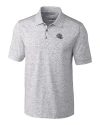 New England Patriots NFL Helmet Cutter & Buck Advantage Tri-Blend Space Dye Mens Big and Tall Polo Elemental Grey Mannequin Thumbnail Image