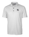 New England Patriots NFL Helmet Cutter & Buck Pike Double Dot Print Stretch Mens Big and Tall Polo Charcoal Mannequin Thumbnail Image