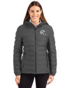 Miami Dolphins NFL Helmet Cutter & Buck Mission Ridge Repreve® Eco Insulated Womens Puffer Jacket Elemental Grey Front Thumbnail Image