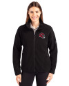 Kansas City Chiefs NFL Helmet Cutter & Buck Cascade Eco Fleece Womens Full Zip Jacket Black Front Thumbnail Image