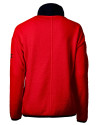 New England Patriots NFL Helmet Cutter & Buck Cascade Eco Fleece Womens Full Zip Jacket Red/Navy Blue Mannequin Back Thumbnail Image