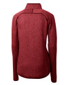 New England Patriots NFL Helmet Cutter & Buck Mainsail Sweater-Knit Womens Full Zip Jacket Cardinal Red Heather Mannequin Back Thumbnail Image