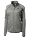 New England Patriots NFL Helmet Cutter & Buck Mainsail Sweater-Knit Womens Full Zip Jacket Polished Heather Mannequin Thumbnail Image