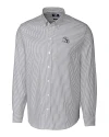 Indianapolis Colts NFL Helmet Cutter & Buck Stretch Oxford Stripe Mens Big and Tall Long Sleeve Dress Shirt Charcoal Mannequin Thumbnail Image