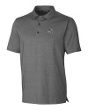 Carolina Panthers NFL Helmet Cutter & Buck Forge Heathered Stretch Mens Polo Charcoal Heather Mannequin Thumbnail Image