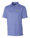 Los Angeles Chargers NFL Helmet Cutter & Buck Forge Heathered Stretch Mens Polo Tour Blue Heather Mannequin Thumbnail Image