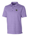 Baltimore Ravens NFL Helmet Cutter & Buck Forge Heathered Stretch Mens Polo College Purple Heather Mannequin Thumbnail Image