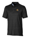 Green Bay Packers NFL Helmet Cutter & Buck Pike Micro Floral Print Stretch Mens Polo Black Mannequin Thumbnail Image