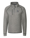 New England Patriots NFL Helmet Cutter & Buck Mainsail Sweater-Knit Mens Half Zip Pullover Jacket Polished Heather Mannequin Thumbnail Image