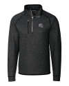 New England Patriots NFL Helmet Cutter & Buck Mainsail Sweater-Knit Mens Big and Tall Half Zip Pullover Jacket Charcoal Heather Mannequin Thumbnail Image