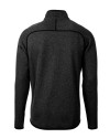 Los Angeles Chargers NFL Helmet Cutter & Buck Mainsail Sweater-Knit Mens Big and Tall Full Zip Jacket Charcoal Heather Mannequin Back Thumbnail Image