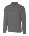 New England Patriots NFL Helmet Cutter & Buck Traverse Stretch Eco Quarter Zip Mens Pullover Elemental Grey Mannequin Thumbnail Image