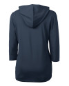 New England Patriots NFL Helmet Cutter & Buck Virtue Eco Pique Recycled Half Zip Pullover Womens Hoodie Navy Blue Mannequin Back Thumbnail Image