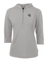 New England Patriots NFL Helmet Cutter & Buck Virtue Eco Pique Recycled Half Zip Pullover Womens Hoodie Polished Medium Gray Mannequin Thumbnail Image