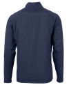 New England Patriots NFL Helmet Cutter & Buck Adapt Eco Knit Hybrid Recycled Mens Full Zip Jacket Navy Blue Mannequin Back Thumbnail Image