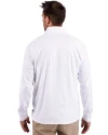 Tampa Bay Buccaneers NFL Helmet Cutter & Buck Adapt Eco Knit Stretch Recycled Mens Quarter Zip Pullover White Back Thumbnail Image