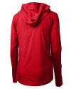 New England Patriots NFL Helmet Cutter & Buck Adapt Eco Knit Hybrid Recycled Womens Full Zip Jacket Red Mannequin Back Thumbnail Image
