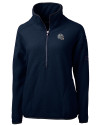 New England Patriots NFL Helmet Cutter & Buck Cascade Eco Fleece Womens Pullover Jacket Navy Blue Mannequin Thumbnail Image