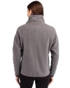 Los Angeles Rams NFL Helmet Cutter & Buck Cascade Eco Fleece Womens Pullover Jacket Elemental Grey/Black Back Thumbnail Image